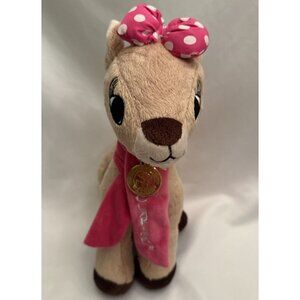Clarice 12” Plush Rudolph The Red Nosed Reindeer Pink Bow Scarf Stuffed Dan Dee